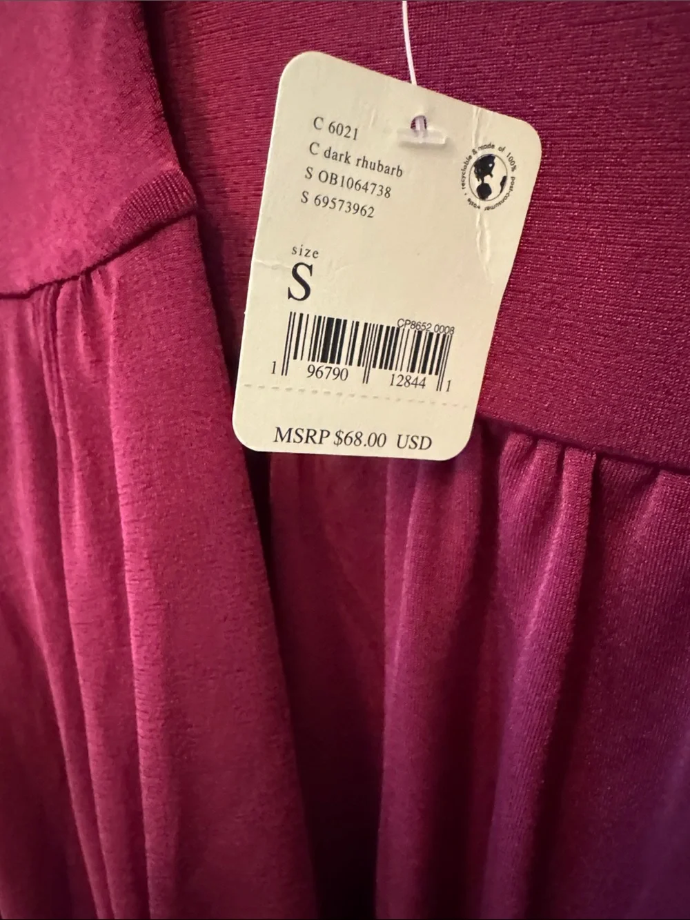 Free People Deep Berry Wrap-Front Long-Sleeve Bodysuit